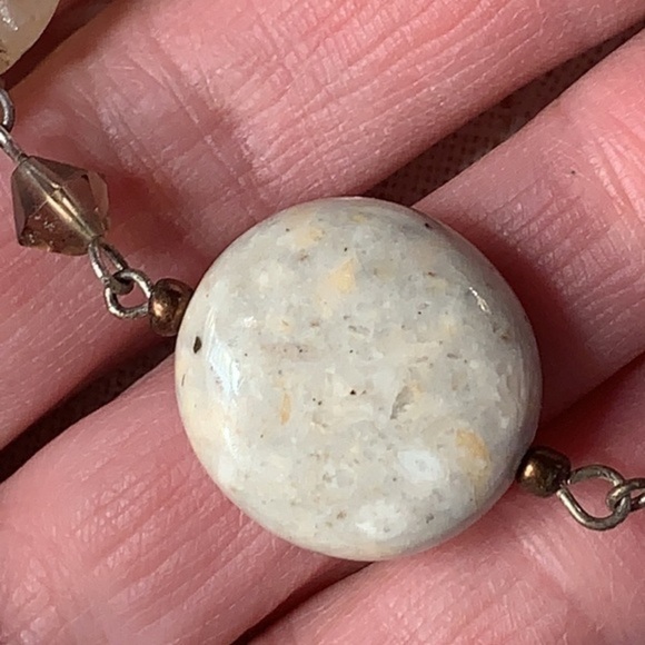 Premier Designs natural neutral color stone chunky bead statement - Picture 3 of 7